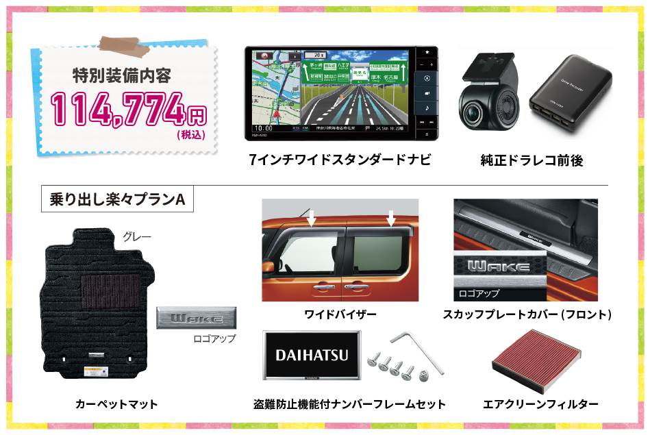 特別装備内容 乗り出し楽々プランA